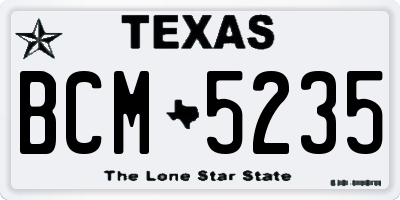 TX license plate BCM5235