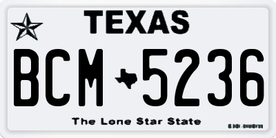 TX license plate BCM5236
