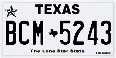 TX license plate BCM5243