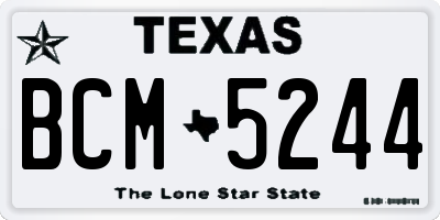 TX license plate BCM5244