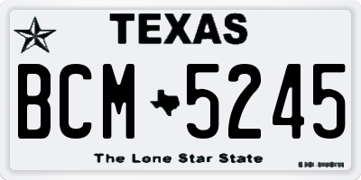 TX license plate BCM5245