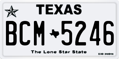 TX license plate BCM5246