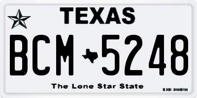 TX license plate BCM5248