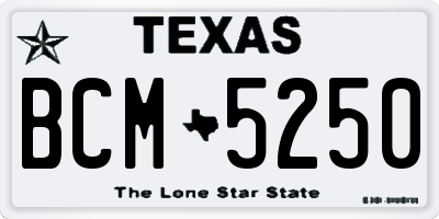 TX license plate BCM5250