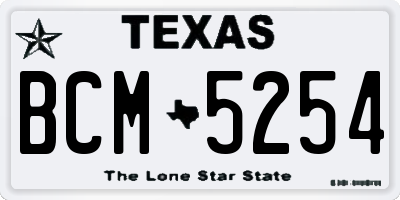 TX license plate BCM5254