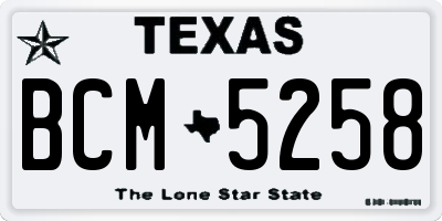TX license plate BCM5258