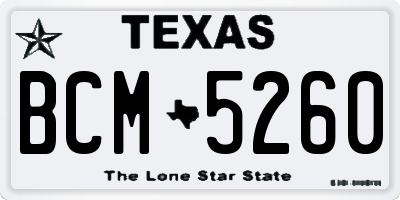 TX license plate BCM5260