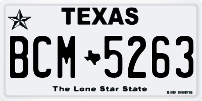 TX license plate BCM5263