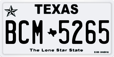 TX license plate BCM5265