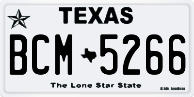 TX license plate BCM5266