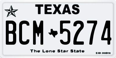 TX license plate BCM5274