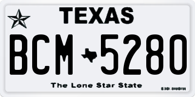 TX license plate BCM5280