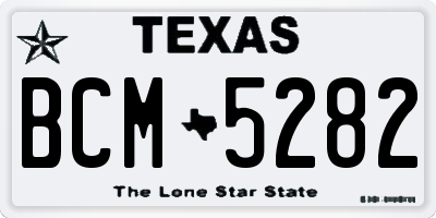 TX license plate BCM5282
