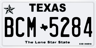 TX license plate BCM5284