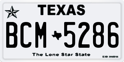 TX license plate BCM5286