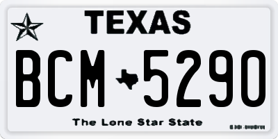 TX license plate BCM5290