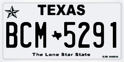 TX license plate BCM5291