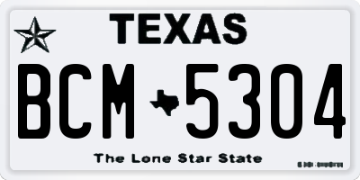 TX license plate BCM5304