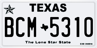 TX license plate BCM5310