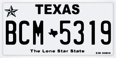 TX license plate BCM5319