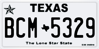 TX license plate BCM5329