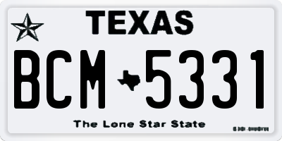 TX license plate BCM5331