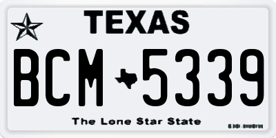 TX license plate BCM5339