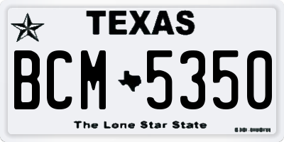 TX license plate BCM5350