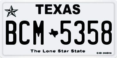 TX license plate BCM5358