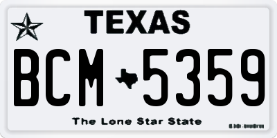 TX license plate BCM5359