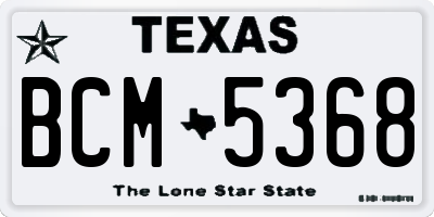 TX license plate BCM5368