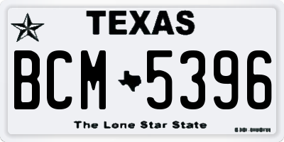 TX license plate BCM5396