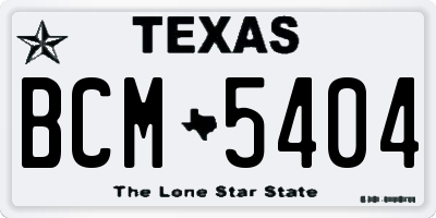 TX license plate BCM5404