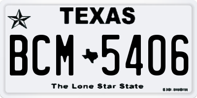 TX license plate BCM5406