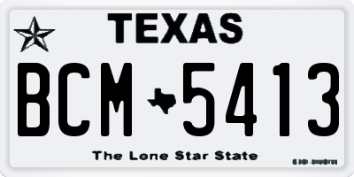 TX license plate BCM5413