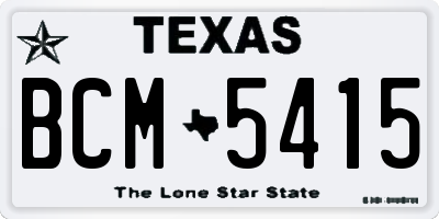TX license plate BCM5415