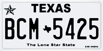 TX license plate BCM5425