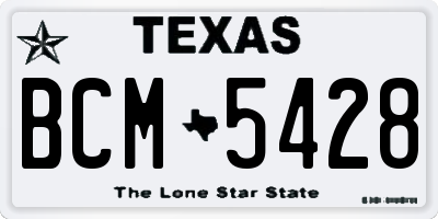 TX license plate BCM5428