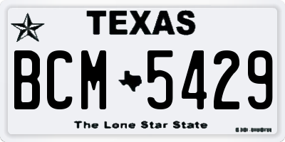 TX license plate BCM5429