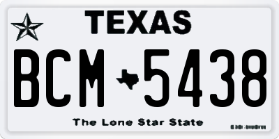 TX license plate BCM5438