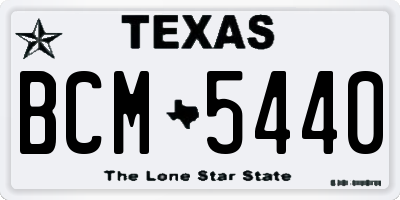 TX license plate BCM5440