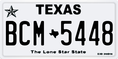 TX license plate BCM5448