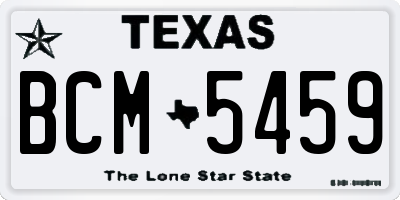 TX license plate BCM5459