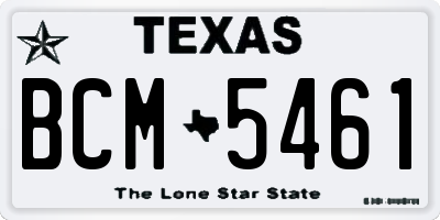 TX license plate BCM5461