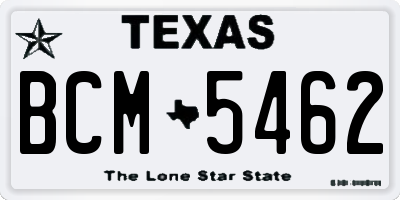 TX license plate BCM5462