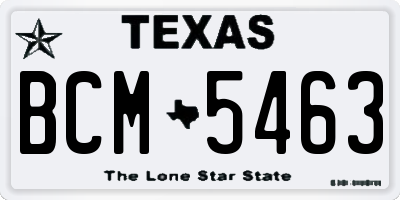 TX license plate BCM5463