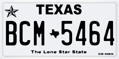 TX license plate BCM5464