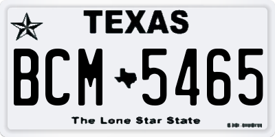 TX license plate BCM5465