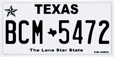 TX license plate BCM5472