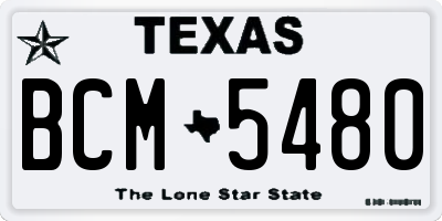 TX license plate BCM5480
